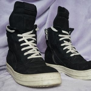 Rick Owens Reverse Calf Leather Geobaskets